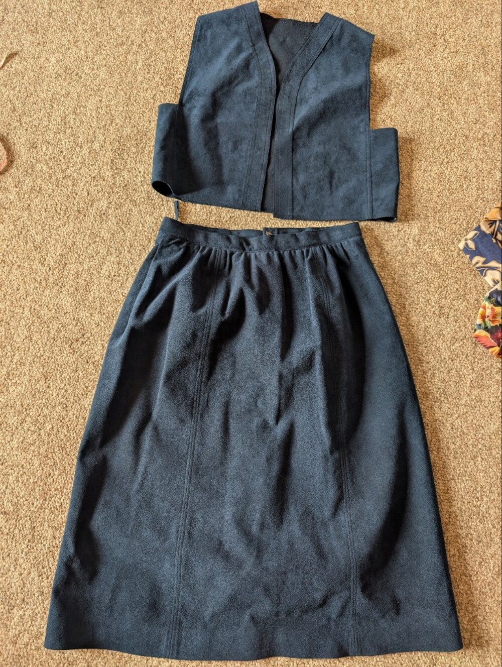 Matching Vest And Midi Skirt